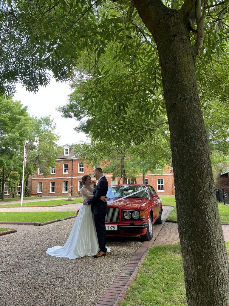 Karen and Josh's double car wedding