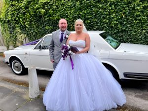 James and Kerrie's White Rolls Royce Wedding